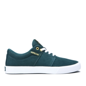 Tenis Bajos Supra STACKS II VULC Hombre Verde/Blancas (MX-47074)